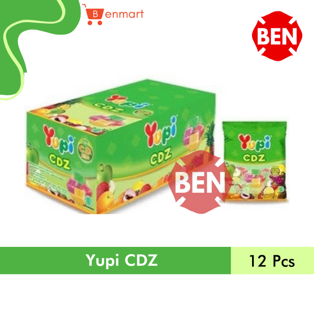 

Yupi Gummy CDZ 1 Pak Box 12 Pcs Permen Jelly Buah Vitamin C D Jeli