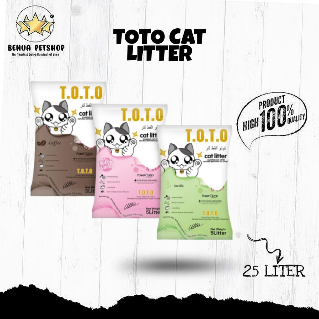 Pasir Kucing Gumpal TOTO 20kg ALL VARIAN ( EKSPEDISI )