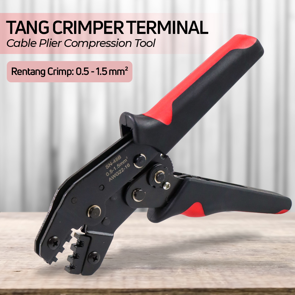 Tang press crimping Crimper Terminal Cable SN 48B Clamp penjepit Terminal Skun soket socket - Tang Pengupas Kabel Multi Fungsi