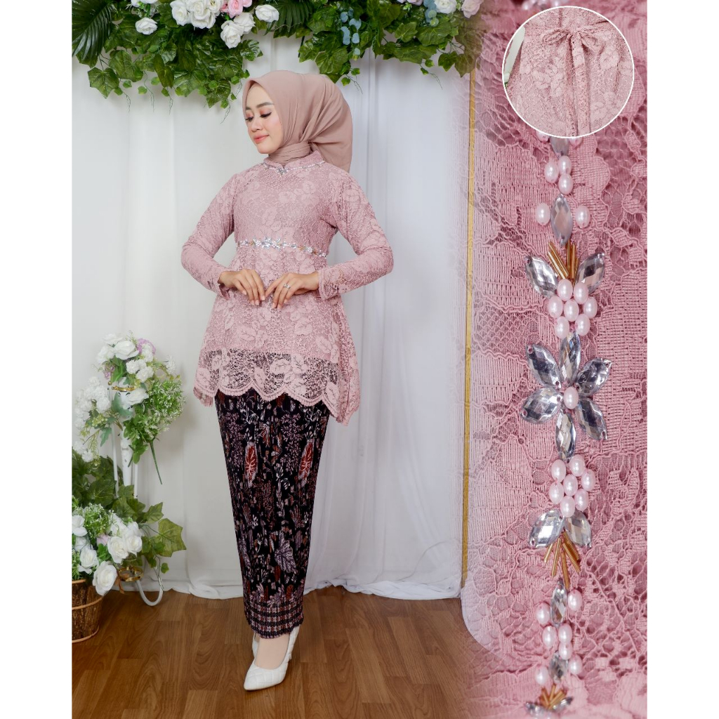 Tunik kebaya blouse marwah | Kebaya modern | Baju pesta  kebaya modis dan cantik Baju kondangan tunangan pernikahan