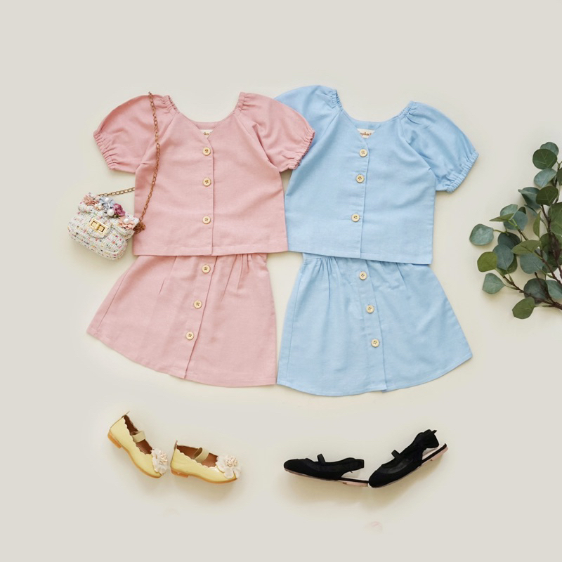 LINSKY BABY - Lova Skirt Set Setelan Anak Perempuan Korean Looks