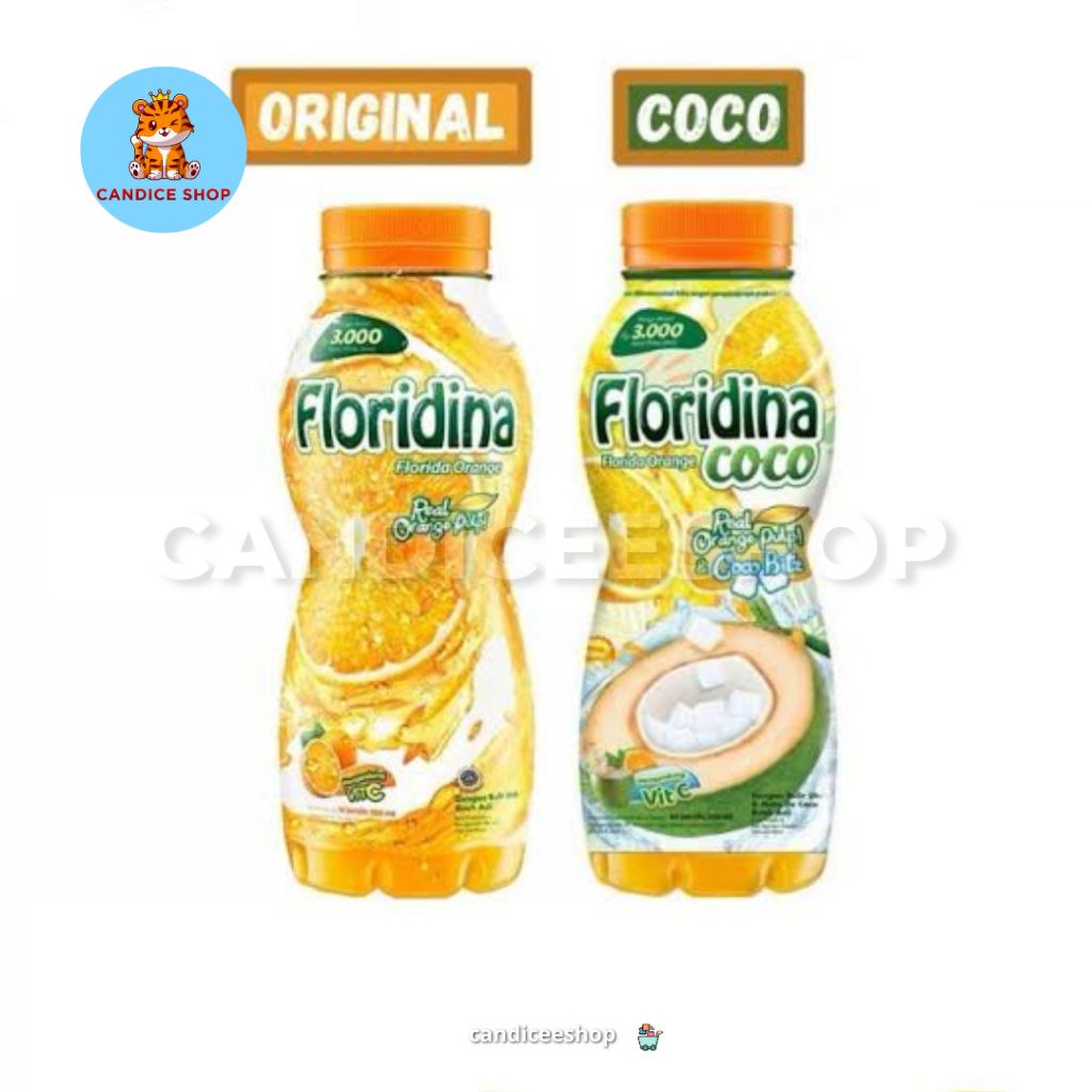 

Floridina 350 ml/ Varian Orange & Coco/ Harga per pack isi 12 botol