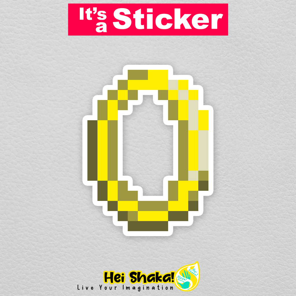 

Heishaka Stiker Sonic Ring Retro Classic Sticker Gamer Gaming Vinyl Anti Air