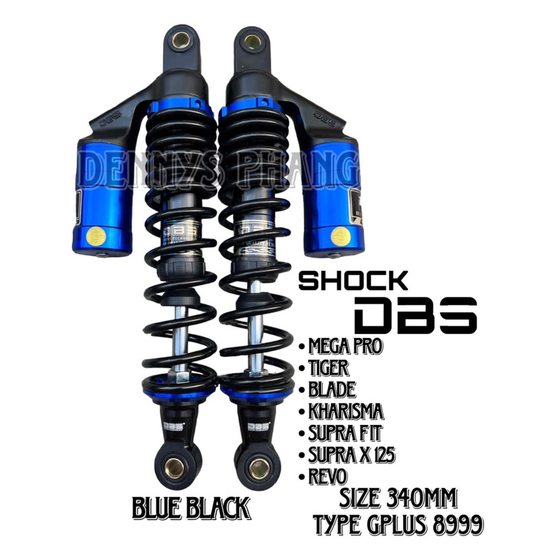 SHOCKBREAKER TABUNG ATAS DBS ORIGINAL UKURAN 340 MM MOTOR BEBEK MODEL GOG SERIE MEGAPRO - TIGER - RX KING - SUPRA - REVO - BLADE - KARISMA