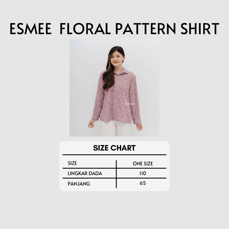(M-XXL) Esmee Floral Pattern Shirt Valiable