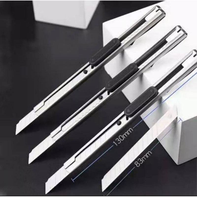 

Pisau Cutter Mini Stainless 12,5 cm / Cutter Kecil Stainless