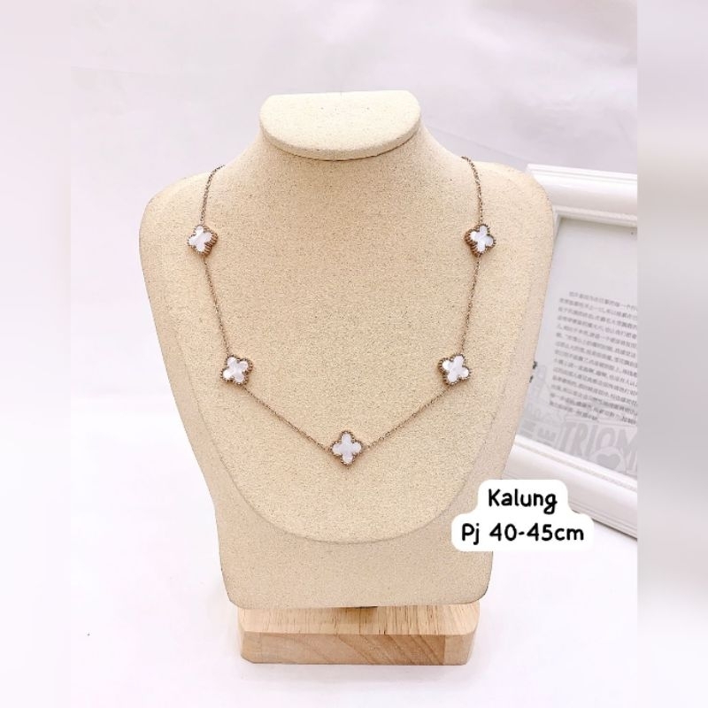 Kalung Titanium Asli Kilau mirip emas asli Premium Quality Anti karat anti alergi Stainless steel ori Branded band Kt29