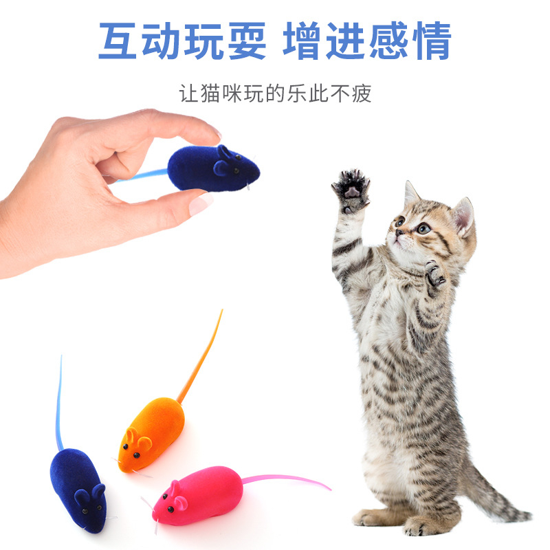 MAINAN KUCING TIKUS BERGERAK BULU CIT TIKUS TIKUSAN MAINAN KUCING BERBUNYI PET TOYS