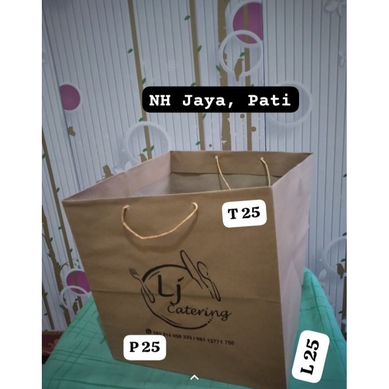 

paperbag kotak nasi 25x25x25|Tas Kertas Catering Box Nasi
