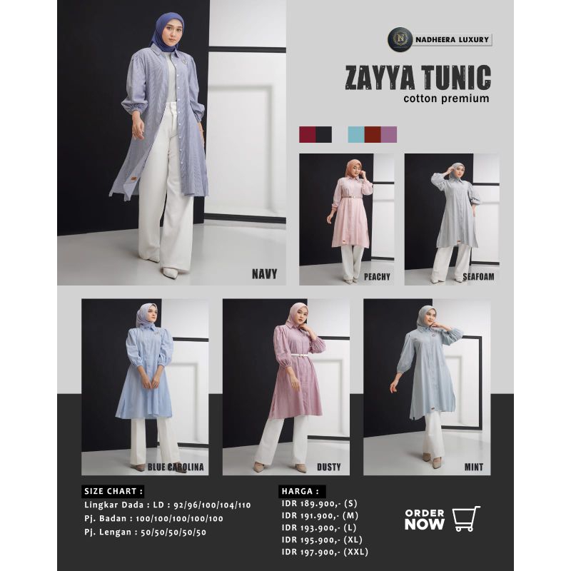 BAJU TUNIK TERBARU ZAYYA TUNIC NADHEERA