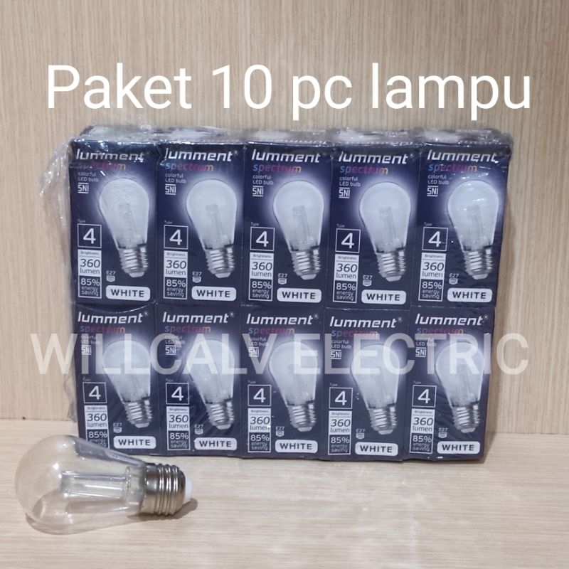 Paket 10 pc lampu led warna dekorasi Lumment spectrum type 4 E27 / Lampu dekorasi led warna Lumment spectrum type 4 E27