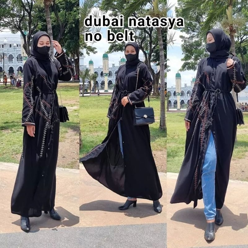 Gallery Exclusive Abaya Hitam Syari Gamis Bordir Turkey Dubai Natasya