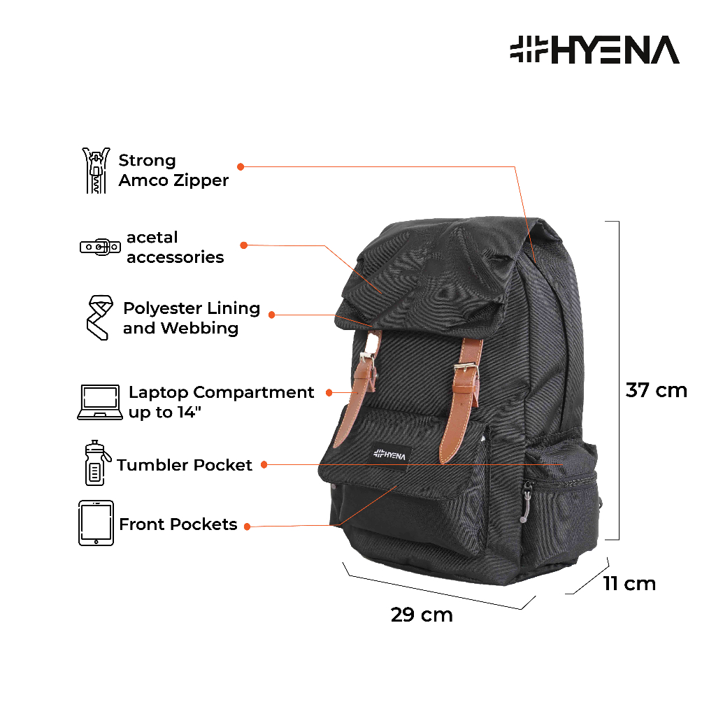 DH18 - TAS RANSEL HYENA Tas Model NAMA Tas Pria Tas Wanita Tas Ransel Unisex Tas Korean Style