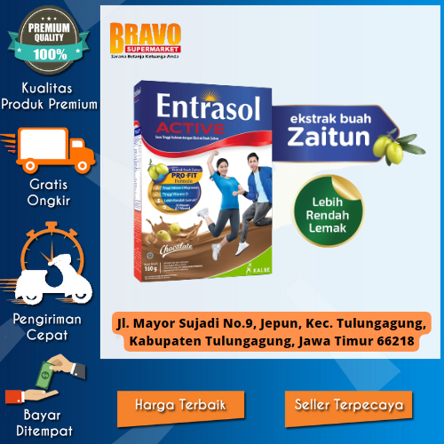 

Bravo Supermarket Tulungagung - ENTRASOL ACTIVE CHOCOLATE 160gr