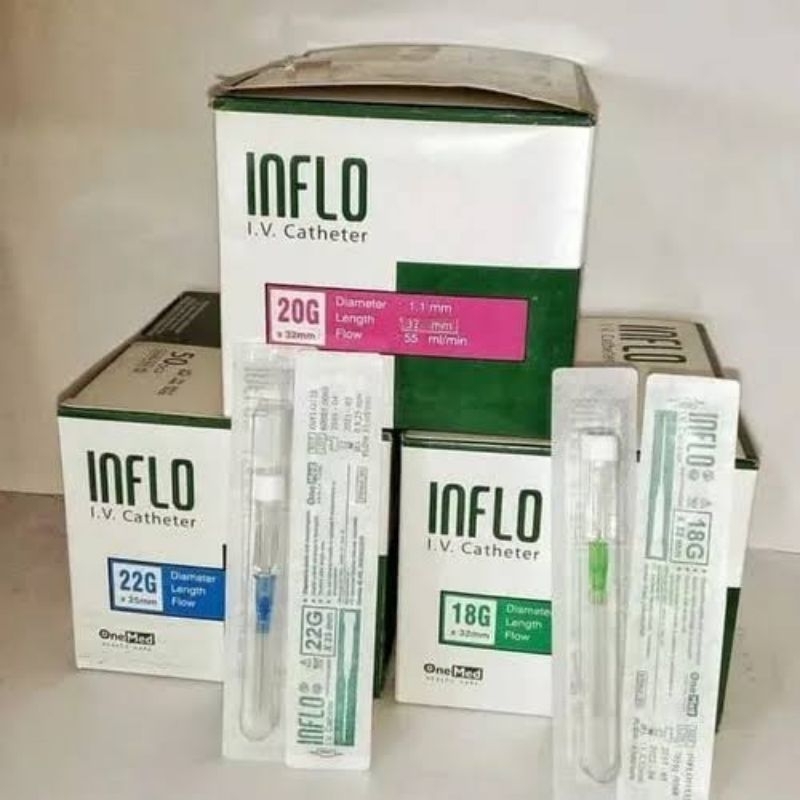 Jarum Infus Inflo IV Catheter Plus Abbocath 20G 22G 24G Onemed