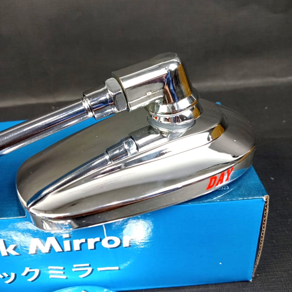 Spion Retro Oval Classic Crhome Kaca Putih Honda Spion Klasik CB 100 125 C70 Grand GL Tiger Scoopy Fazzio