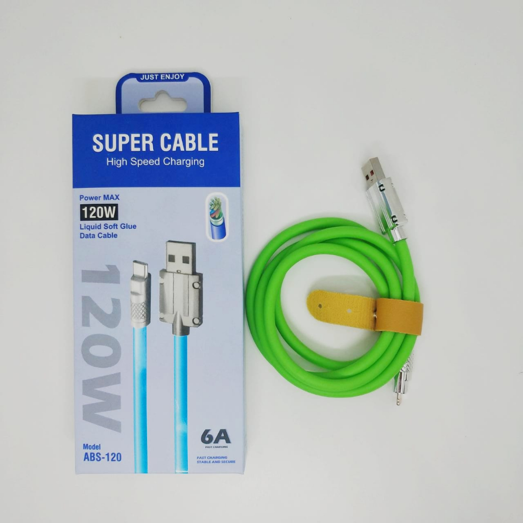 ROBOT POWER CABLE 120W 6A KABEL DATA IPH Super Fast Charge Type C Lightning Liquid Silicone Cable Quick Charge Micro USB Cable for Xiaomi Huawei VIVO Samsung Apple Pixel POCO PHONE BY SMOLL