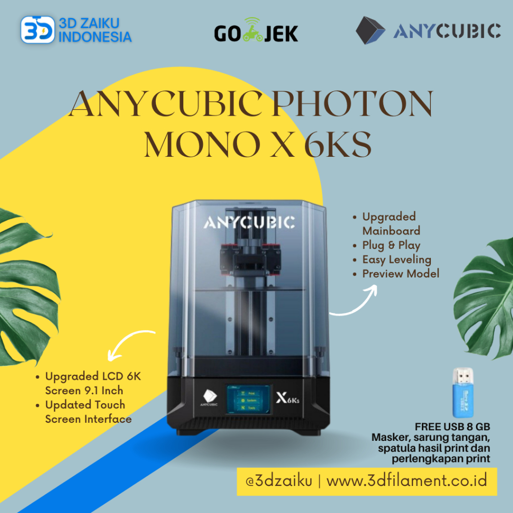 Anycubic Photon Mono X 6KS 3D Printer MONO LCD MSLA Dual Linear Rail