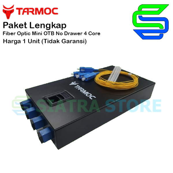 Tarmoc Fiber Optic mini OTB 4 Core SC|Roset FO Besi 4C Lengkap Komplit