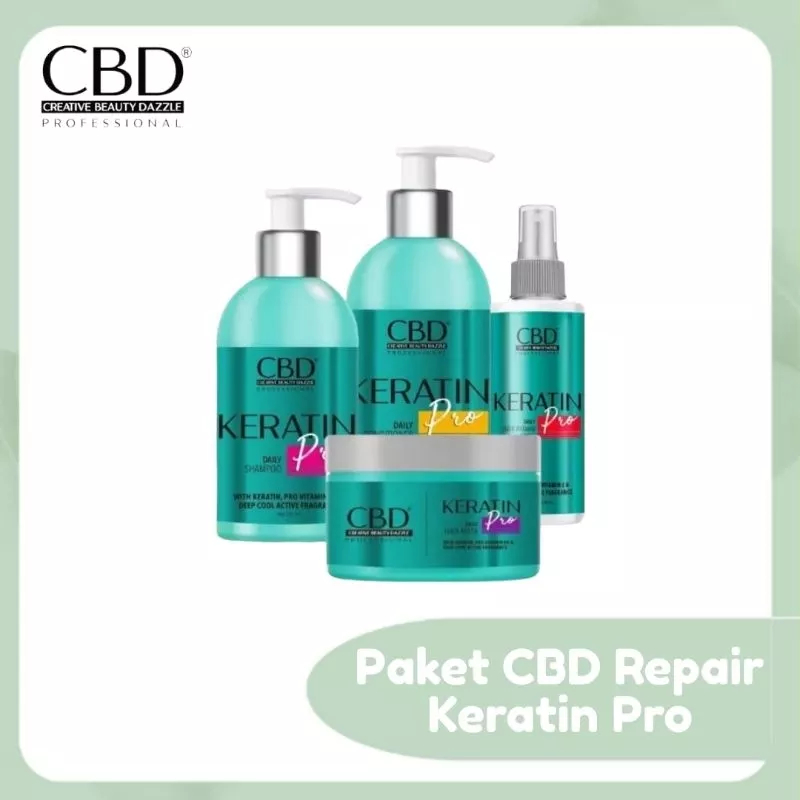 CBD KERATIN PRO PAKET 4 IN 1 HAIR MASK+VITAMIN+CONDITIONER+SHAMPOO