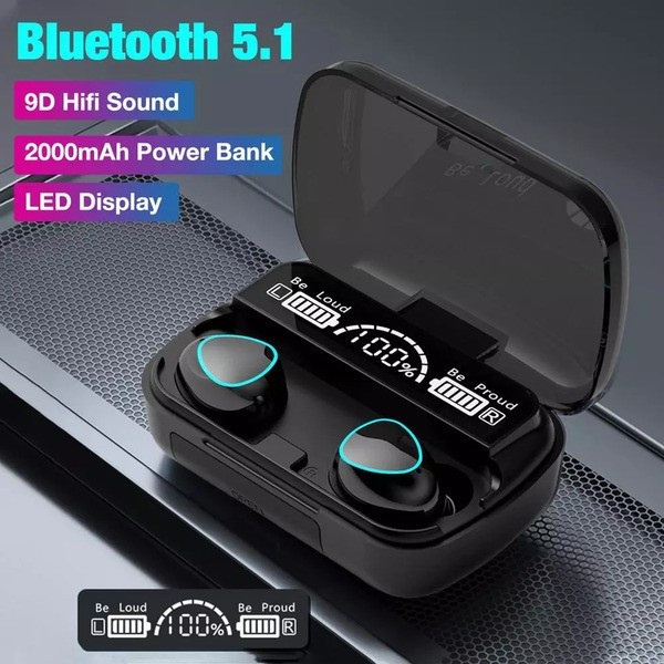 (COD) M10 plus powerbank 3500mAh Earphone Headset Wireless Bluetooth Full Bass Stereo 3500mah Power Bank