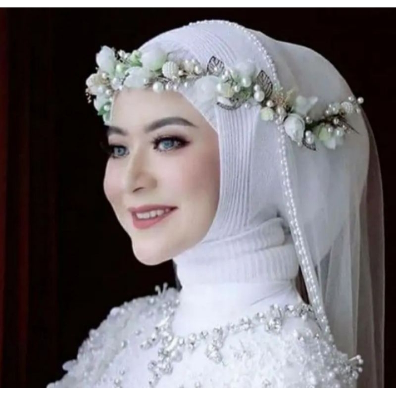 Slayer mutiara Slayer pengantin Slayer wedding Slayer akad Veil mutiara Veil wedding Slayer murah Slayer viral