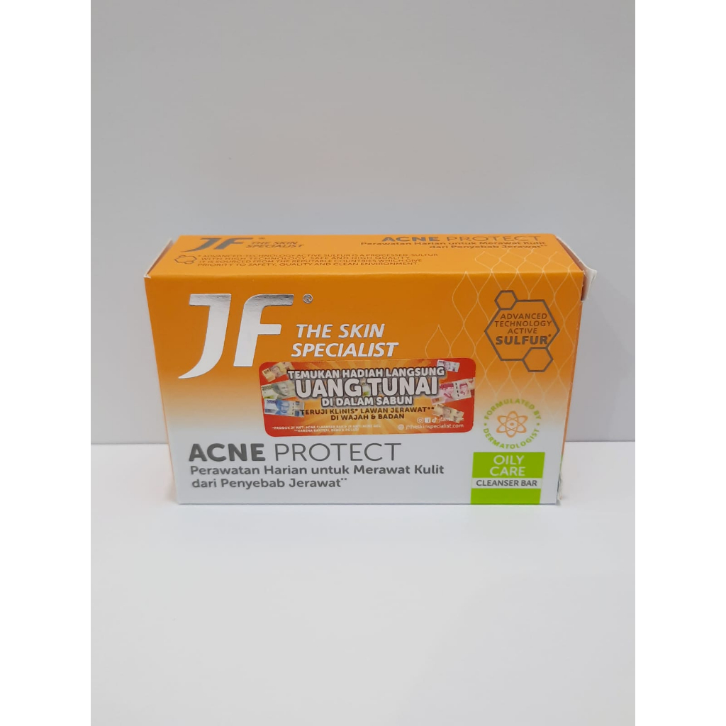 Sabun JF Sulfur Acne Protect Oily Care Cleanser Bar 90gr