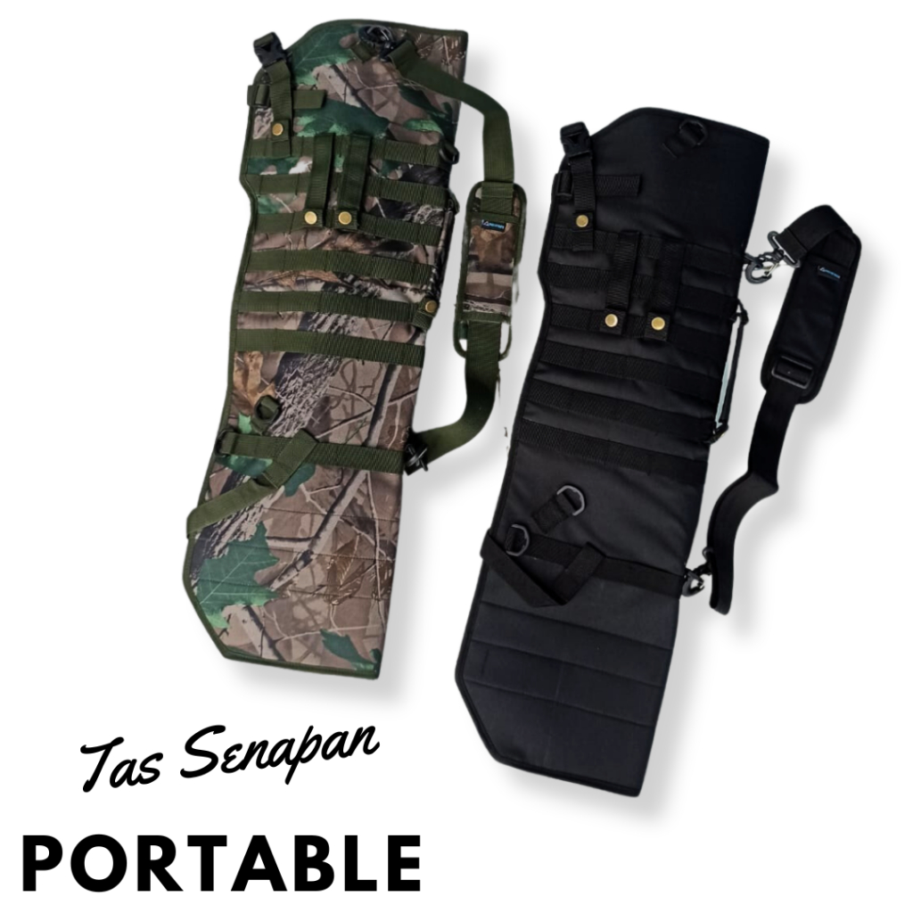 Tas Sarung Senapan Portable, Case Senapan PCP Selempang Tactical, Carrier Senapan Uklik , Sarung Bus