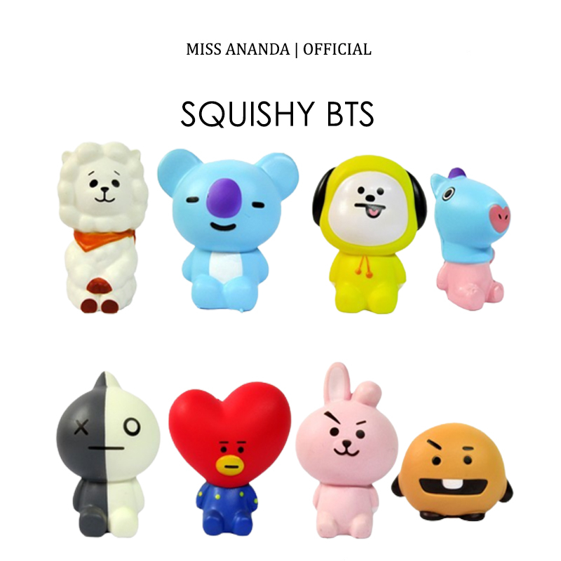 SQ01 - Squishy Karakter BTS BT21 Tata Cooky Chimmy Koya LOL Surprise 10cm