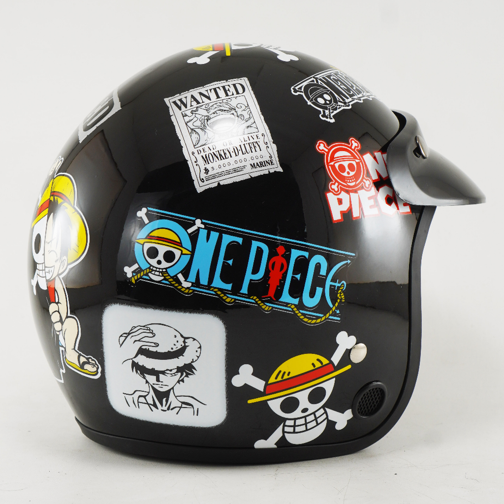 Helm Bogo Retro Motif One Piece Helem Pria Wanita SNI