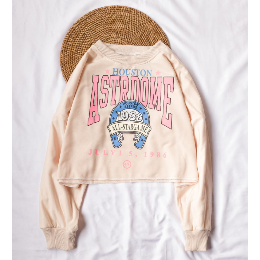 Switer Astrdome Star 1986 Sweater Crop Wanita Terbaru
