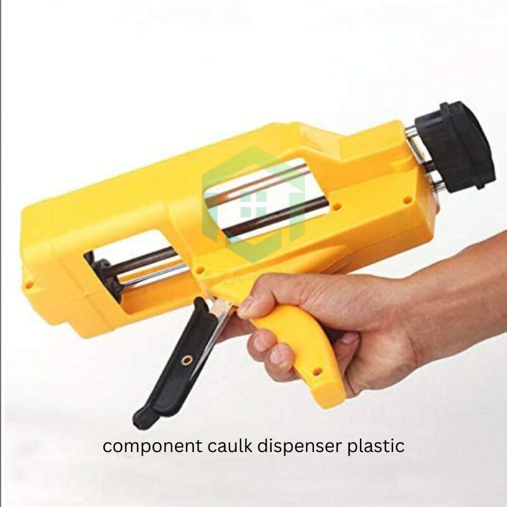 Double Caulking Gun for 400 mL/13.5 fl oz (1:1 Mix Ratio), Dual Component Epoxy Applicator with 8 Pieces Caulk Tools, Hand Manual Double Cartridge Panel Bond Adhesive Dripless Caulk Gun