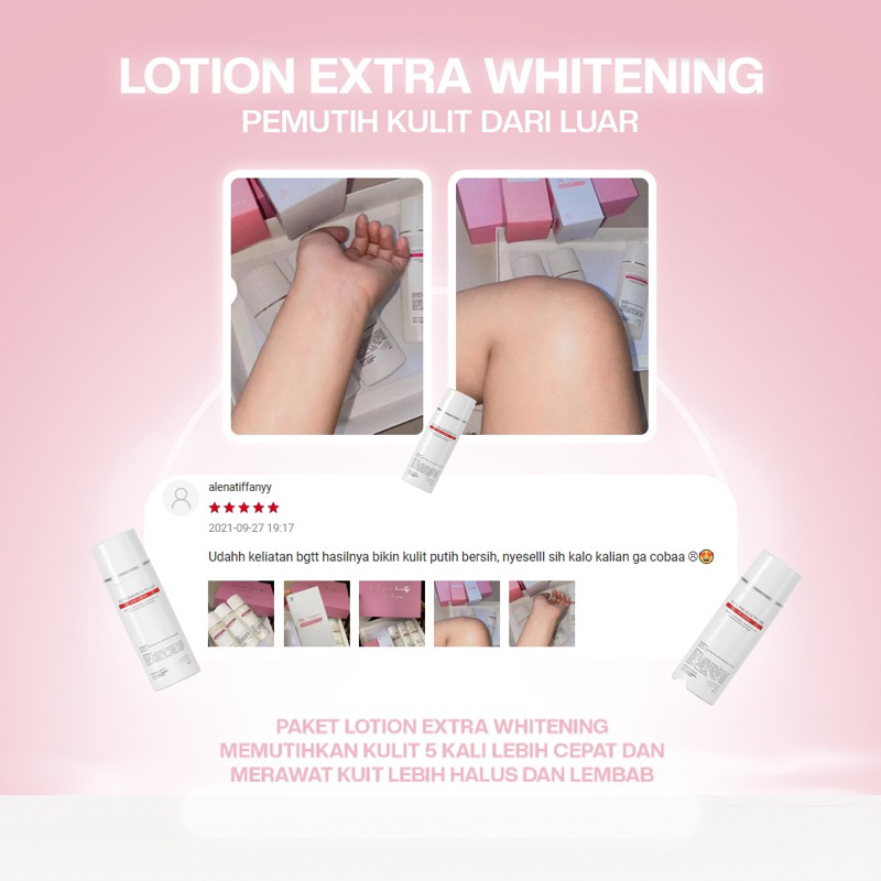 Glutaindo Lotion Extra Whitening - Lotion Pemutih Badan Seluruh Tubuh BPOM