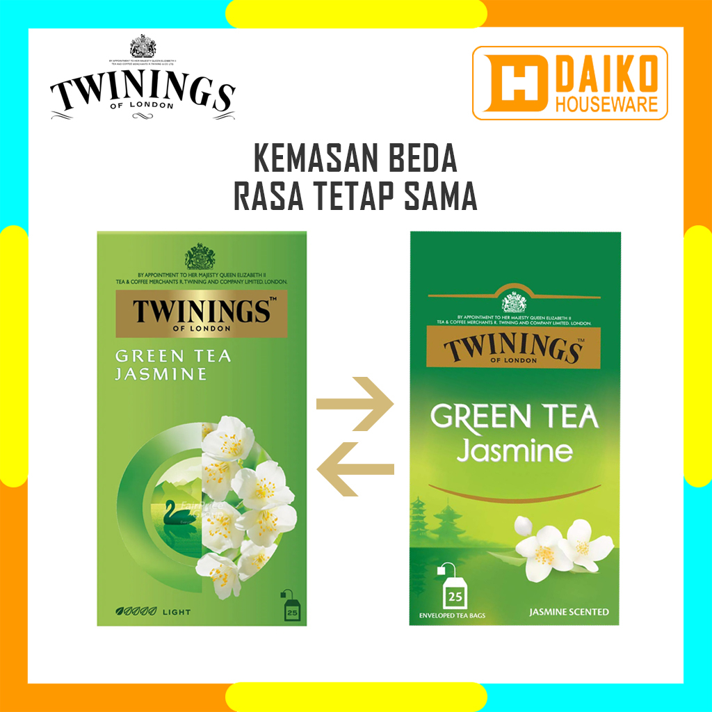 Teh Hijau Twinings Green Tea Jasmine Tea 25 x 2gr Teh Hijau Kantong Aroma Melati