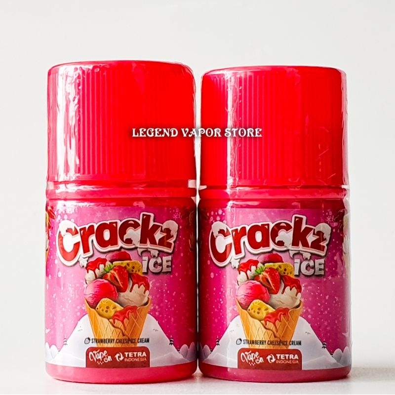 FREEBASE - LIQUID CRACKZ ICE Strawberry Cheese Ice Cream 60ML 3MG 6MG AUTHENTIC