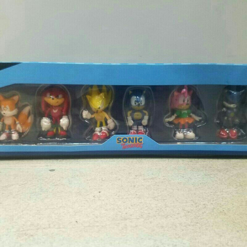 Mainan figure sonic boxsetTails knuckles super sonic amy metal sonicsonic the hedgehogtinggi sektiar