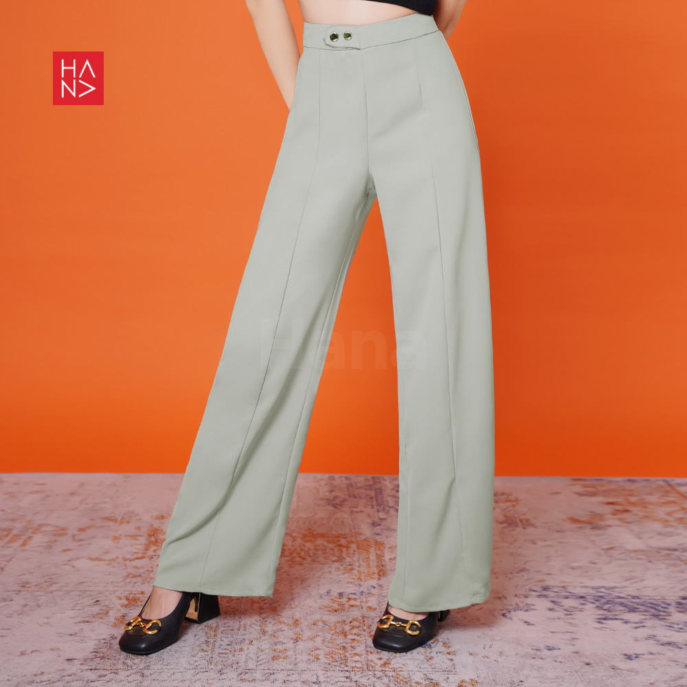 Hana Fashion - Levin Loose Pants Celana Panjang Kulot Flowy Wanita - LP200