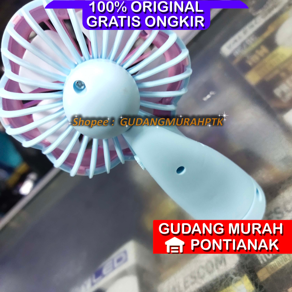 Minifan Charge Portable Kipas Angin Cas bisa bawa bawa MODEL BUNGA warna ACAK