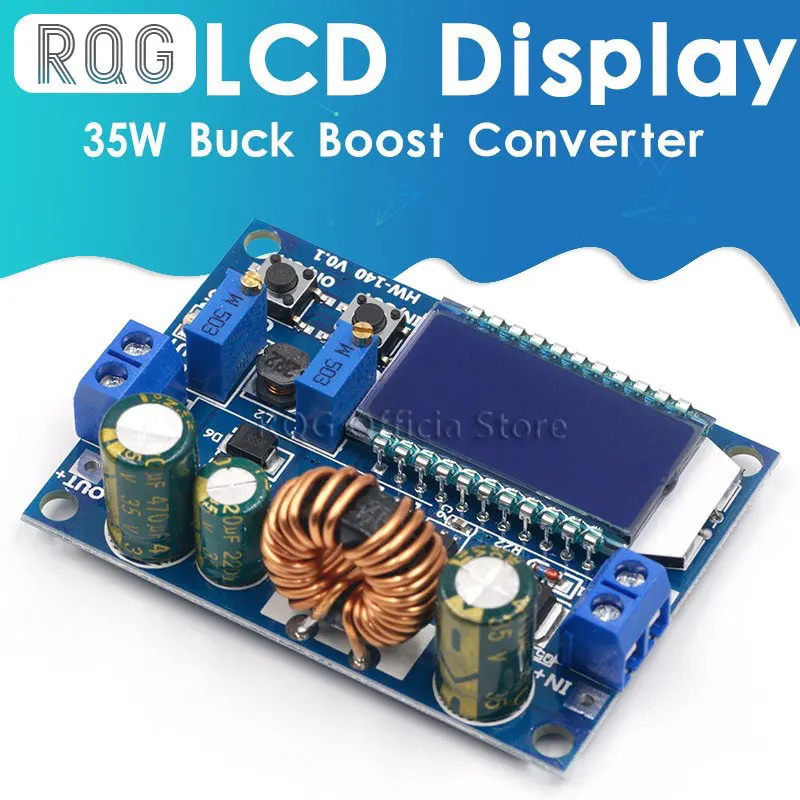 35W BUCKBOOST STEP UP DOWN ADJUSTABLE + LCD DISPLAY POWER SUPPLY