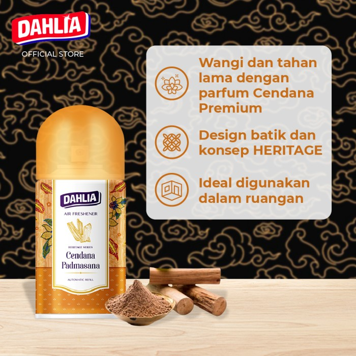 DAHLIA pengharum ruangan matic 225 ml - AROMA Cendana Padmasana