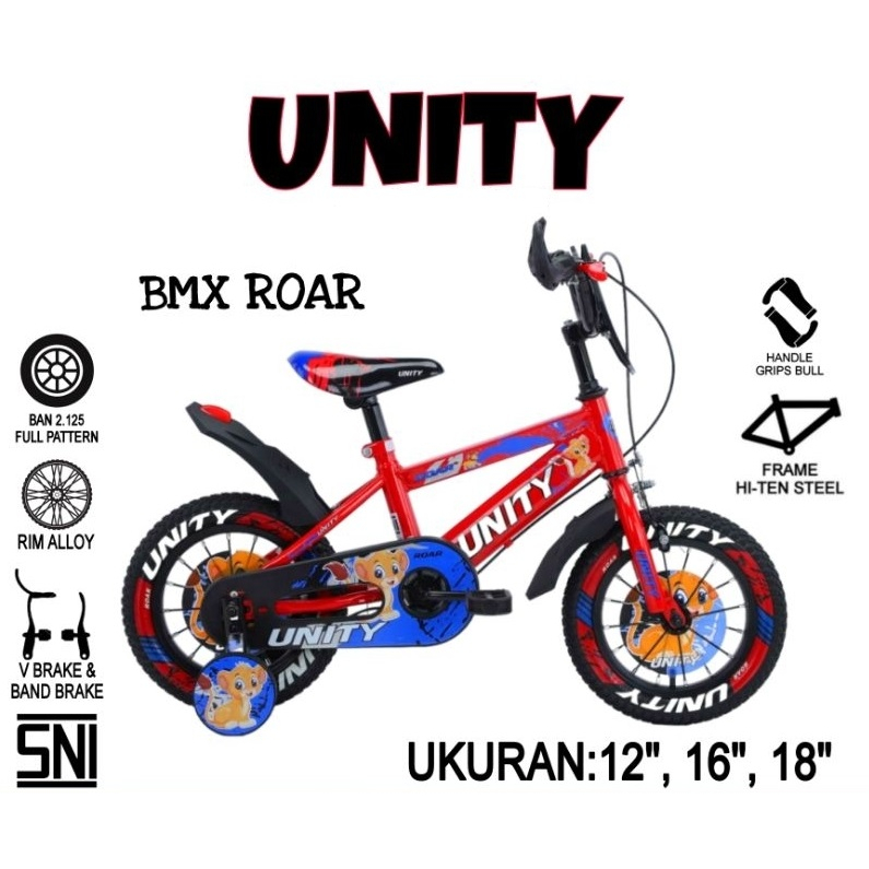 Sepeda Anak cowok Laki Laki  Bmx Unity Roar