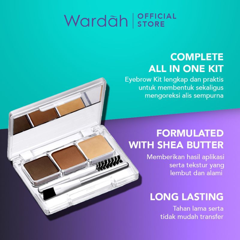 Wardah Eyexpert Eyebrow Kit 3g