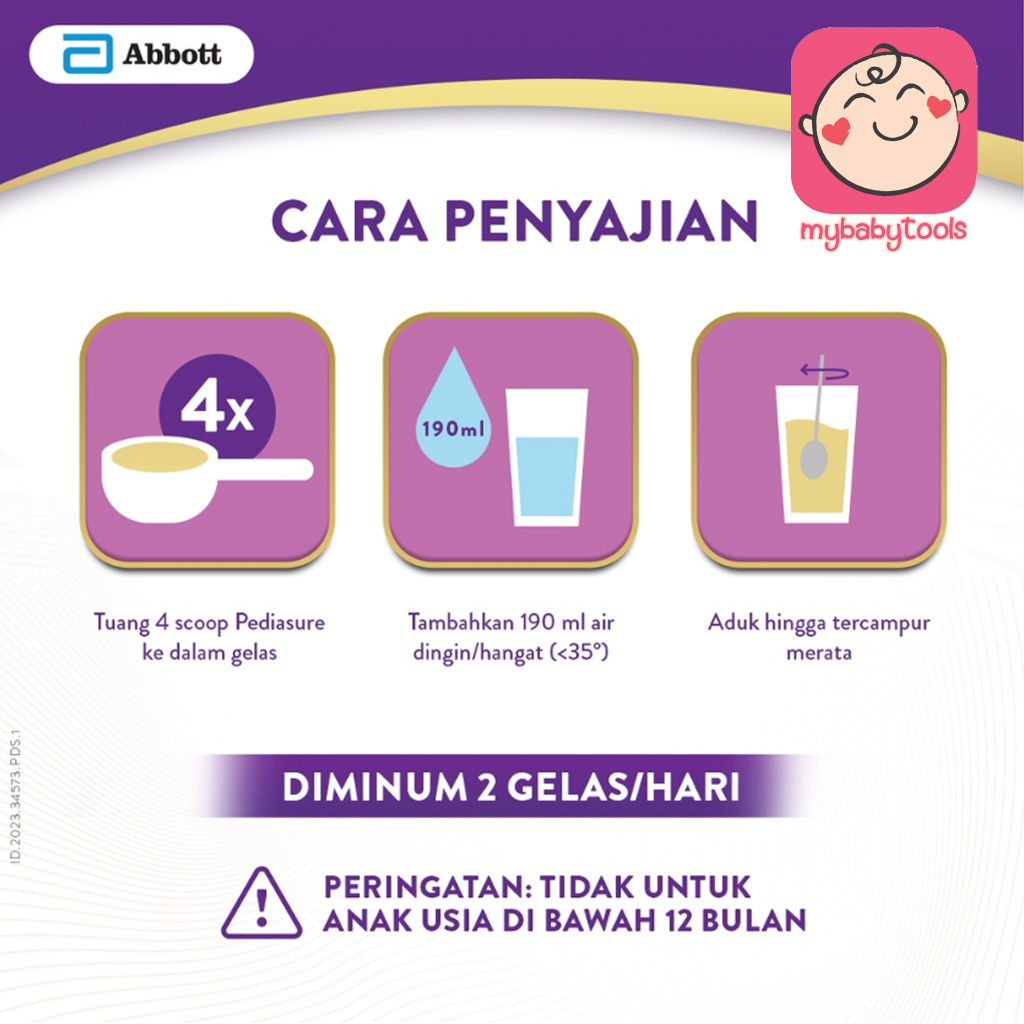 PEDIASURE CLASSIC MILKY VANILA MADU COKELAT 400gr SUSU FORMULA PERTUMBUHAN ANAK