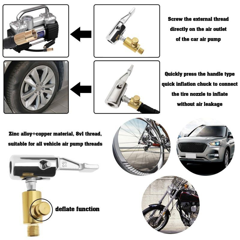 Air Chuck Keong / Chuck Pompa Ban / Tire Chuck / Alat Isi Angin Ban Kepala / Nozzle Kompresor Udara