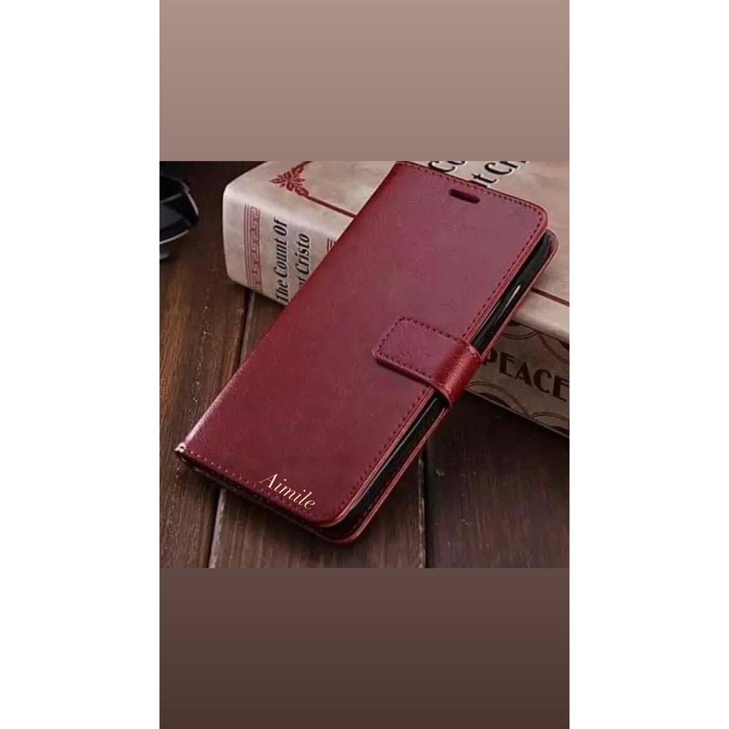 Zenfone Max Pro M1 Flip Case Leather Cover Kulit Casing Dompet