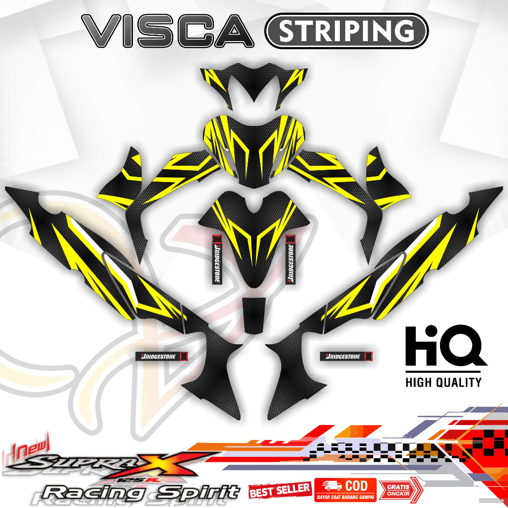 Decal Supra X 125 R Full Body - Stiker Supra X 125 R Keren - Striping Supra X 125 R Variasi - Decal 