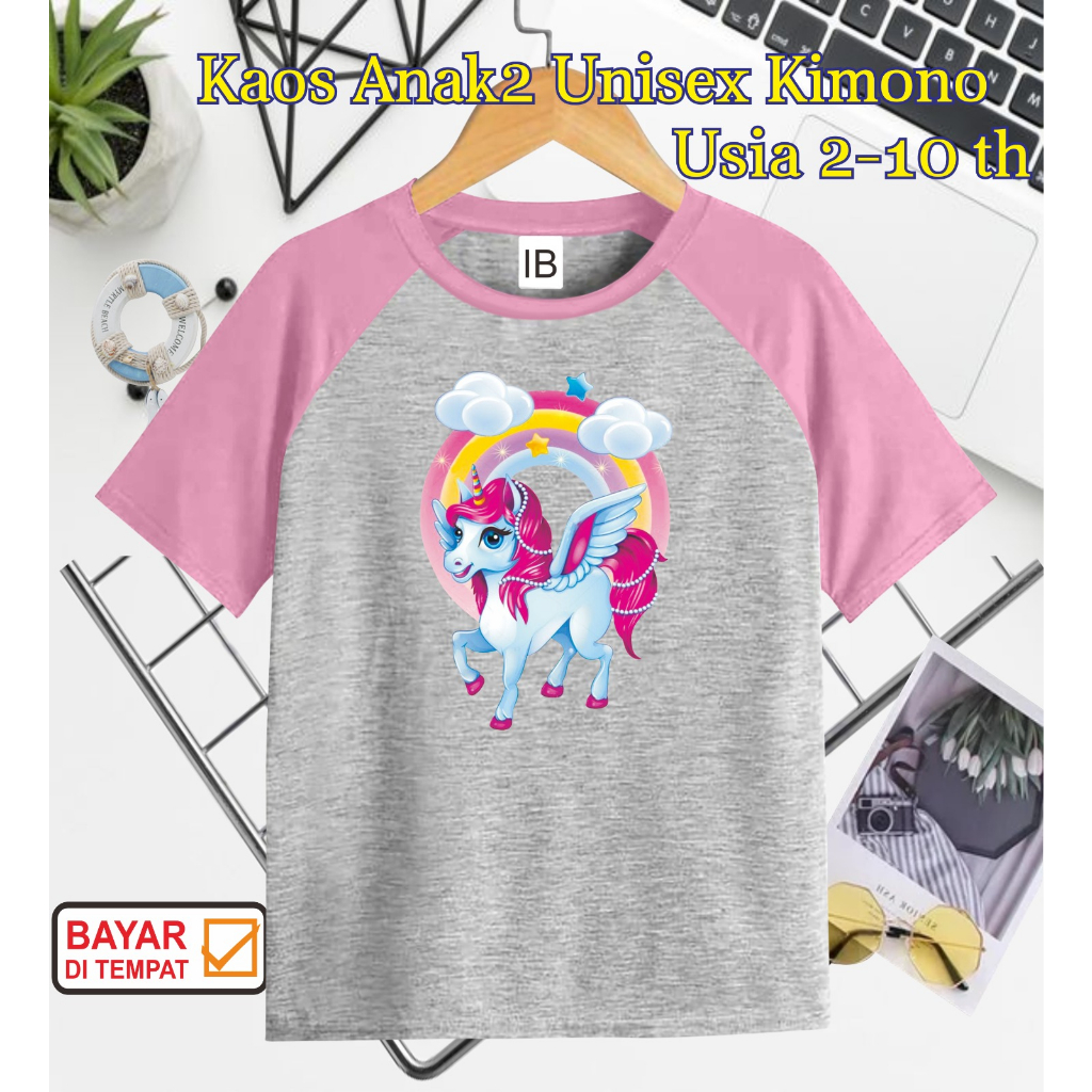 ((IB))KAOS ANAK2 UNISEX KIMONO/PONY DIGITAL SABLON