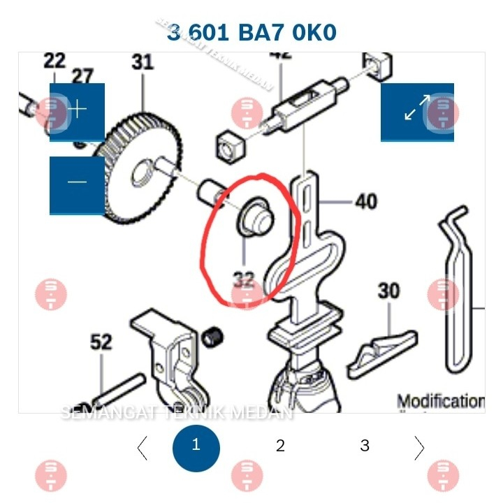 GST700 GST 700 NEEDLE BEARING LAHAR JIGSAW GERGAJI BOSCH 2600914022