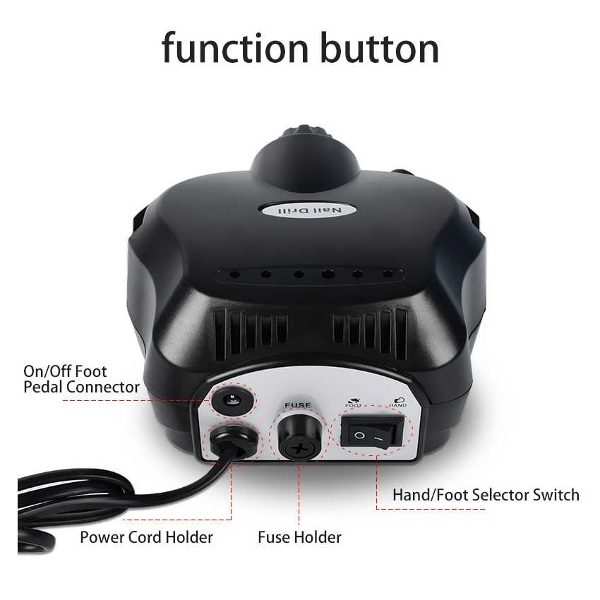 Set Alat Kikir Kuku Elektrik Nail Manicure Pedicure 35000 RPM Peralatan Kecantikan Kuku Desain Pena Ergonomis