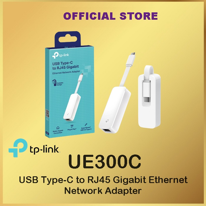 TP-LINK UE300C Type-C to RJ45 Gigabit Ethernet Adaptor Tplink UE300 C